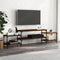 vidaXL - Tv-meubel - 197x35x52 - cm - bewerkt - hout - bruin - eikenkleur