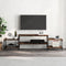 vidaXL - Tv-meubel - 197x35x52 - cm - bewerkt - hout - gerookt - eikenkleurig
