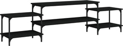 vidaXL - Tv-meubel - 197x35x52 - cm - bewerkt - hout - zwart