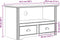 vidaXL - Tv-meubel - 2 - lades - BODO - 91,5x44,5x56 - cm - massief - grenenhout - wit