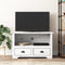 vidaXL - Tv-meubel - 2 - lades - BODO - 91,5x44,5x56 - cm - massief - grenenhout - wit