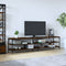vidaXL - Tv-meubel - 200x30x50 - cm - bewerkt - hout - metaal - bruin - eikenkleur
