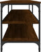 vidaXL - Tv-meubel - 200x30x50 - cm - bewerkt - hout - metaal - bruin - eikenkleur