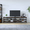vidaXL - Tv-meubel - 200x30x50 - cm - bewerkt - hout - metaal - bruin - eikenkleur