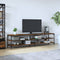 vidaXL - Tv-meubel - 200x30x50 - cm - bewerkt - hout - metaal - gerookt - eikenkleurig