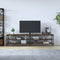 vidaXL - Tv-meubel - 200x30x50 - cm - bewerkt - hout - metaal - gerookt - eikenkleurig