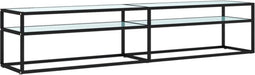 vidaXL - Tv-meubel - 200x40x40,5 - cm - gehard - glas - witmarmerkleurig