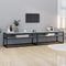 vidaXL - Tv-meubel - 200x40x40,5 - cm - gehard - glas - witmarmerkleurig