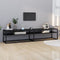 vidaXL - Tv-meubel - 200x40x40,5 - cm - gehard - glas - zwartmarmerkleurig