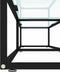 vidaXL - Tv-meubel - 200x40x40,5 - cm - gehard - glas - witmarmerkleurig