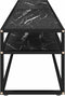 vidaXL - Tv-meubel - 200x40x40,5 - cm - gehard - glas - zwartmarmerkleurig