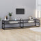 vidaXL - Tv-meubel - 200x40x40,5 - cm - gehard - glas - transparant