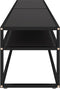 vidaXL - Tv-meubel - 200x40x40,5 - cm - gehard - glas - zwart