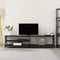 vidaXL - Tv-meubel - 200x40x50 - cm - bewerkt - hout - metaal - bruin - eikenkleur