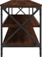 vidaXL - Tv-meubel - 200x40x50 - cm - bewerkt - hout - metaal - bruin - eikenkleur