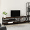 vidaXL - Tv-meubel - 200x40x50 - cm - bewerkt - hout - metaal - bruin - eikenkleur