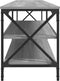 vidaXL - Tv-meubel - 200x40x50 - cm - bewerkt - hout - metaal - grijs - sonoma - eiken