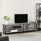 vidaXL - Tv-meubel - 200x40x50 - cm - bewerkt - hout - metaal - grijs - sonoma - eiken