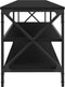 vidaXL - Tv-meubel - 200x40x50 - cm - bewerkt - hout - metaal - zwart