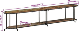 vidaXL - Tv-meubel - 200x42x40 - cm - massief - gerecycled - hout
