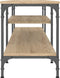 vidaXL - Tv-meubel - 201x35x45 - cm - bewerkt - hout - en - ijzer - sonoma - eikenkleur