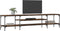 vidaXL - Tv-meubel - 201x35x45 - cm - bewerkt - hout - en - ijzer - gerookt - eikenkleur