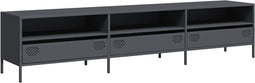vidaXL - Tv-meubel - 202x39x43,5 - cm - koudgewalst - staal - antracietkleurig
