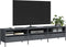 vidaXL - Tv-meubel - 202x39x43,5 - cm - koudgewalst - staal - antracietkleurig