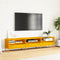 vidaXL - Tv-meubel - 202x39x43,5 - cm - koudgewalst - staal - mosterdgeel