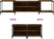 vidaXL - Tv-meubel - 203x37x50 - cm - bewerkt - hout - gerookt - eikenkleurig