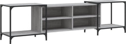 vidaXL - Tv-meubel - 203x37x50 - cm - bewerkt - hout - grijs - sonoma - eikenkleurig