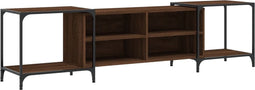 vidaXL - Tv-meubel - 203x37x50 - cm - bewerkt - hout - bruineikenkleurig