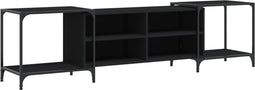 vidaXL - Tv-meubel - 203x37x50 - cm - bewerkt - hout - zwart