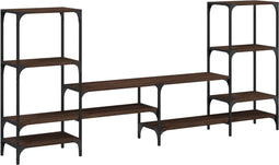 vidaXL - Tv-meubel - 206,5x28,5x95 - cm - bewerkt - hout - bruin - eikenkleurig