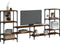 vidaXL - Tv-meubel - 206,5x28,5x95 - cm - bewerkt - hout - gerookt - eikenkleurig