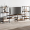 vidaXL - Tv-meubel - 206,5x28,5x95 - cm - bewerkt - hout - gerookt - eikenkleurig