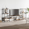 vidaXL - Tv-meubel - 206,5x28,5x95 - cm - bewerkt - hout - gerookt - eikenkleurig