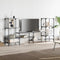 vidaXL - Tv-meubel - 206,5x28,5x95 - cm - bewerkt - hout - grijs - sonoma - eikenkleur