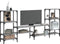 vidaXL - Tv-meubel - 206,5x28,5x95 - cm - bewerkt - hout - grijs - sonoma - eikenkleur