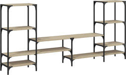 vidaXL - Tv-meubel - 206,5x28,5x95 - cm - bewerkt - hout - sonoma - eikenkleurig