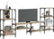 vidaXL - Tv-meubel - 206,5x28,5x95 - cm - bewerkt - hout - sonoma - eikenkleurig