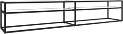 vidaXL - Tv-meubel - 220x40x40,5 - cm - gehard - glas - witmarmerkleurig