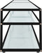 vidaXL - Tv-meubel - 220x40x40,5 - cm - gehard - glas - witmarmerkleurig