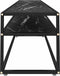 vidaXL - Tv-meubel - 220x40x40,5 - cm - gehard - glas - zwartmarmerkleurig