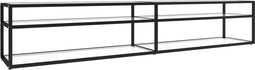 vidaXL - Tv-meubel - 220x40x40,5 - cm - gehard - glas - transparant