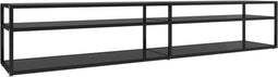 vidaXL - Tv-meubel - 220x40x40,5 - cm - gehard - glas - zwart