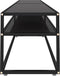 vidaXL - Tv-meubel - 220x40x40,5 - cm - gehard - glas - zwart