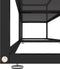 vidaXL - Tv-meubel - 220x40x40,5 - cm - gehard - glas - zwart