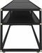 vidaXL - Tv-meubel - 220x40x40,5 - cm - gehard - glas - zwart