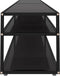 vidaXL - Tv-meubel - 220x40x40,5 - cm - gehard - glas - zwart